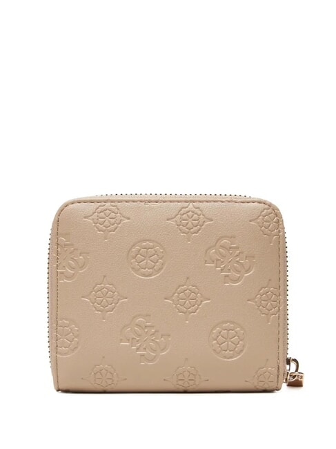 PHOEBE petit portefeuille zipp&eacute; logo simplement taupe - Portefeuilles Femme