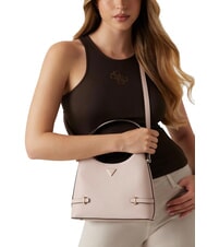 GUESS GIULLY 2 Sac &agrave; bandouli&egrave;re imprim&eacute; Saffiano ROSE - Sacs pour Femme - 4