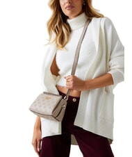 GUESS PHOEBE  Mini sac &agrave; bandouli&egrave;re logo simplement taupe - Sacs pour Femme - 4