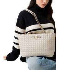 GUESS NADIRA sac &agrave; bandouli&egrave;re taupe clair - Sacs pour Femme - 4