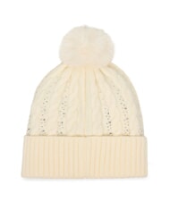 GUESS KNITTED bonnet &agrave; pompon blanc - Bonnets - 2