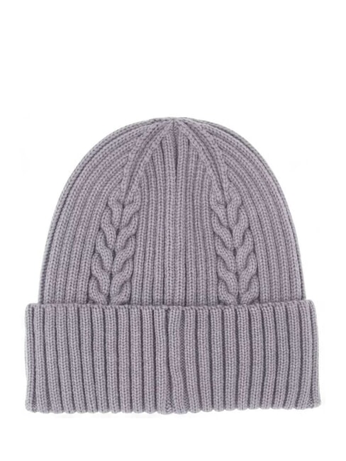 KNITTED Chapeau &agrave; revers gris - Bonnets