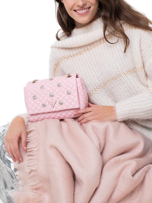 EVERLEE Sac matelass&eacute; avec applications eau de rose - Sacs pour Femme