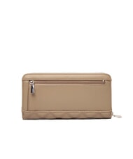GUESS GIULLY 2 Grand portefeuille matelass&eacute; &agrave; fermeture &eacute;clair BEIGE - Portefeuilles Femme - 3