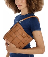 GUESS MAYLEE Mini sac bandoulière seau sac fourre-tout albury caramel - Sacs pour Femme - 4