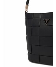 GUESS MAYLEE Mini sac bandouli&egrave;re seau NOIR - Sacs pour Femme - 4