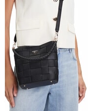 GUESS MAYLEE Mini sac bandouli&egrave;re seau NOIR - Sacs pour Femme - 5