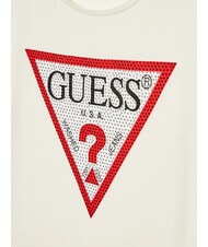 GUESS KIDS T-shirt &agrave; manches courtes avec strass sel blanc - Tee-shirt enfant - 3