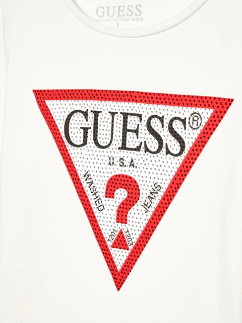 KIDS T-shirt &agrave; manches longues avec strass sel blanc - Tee-shirt enfant