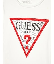 GUESS KIDS T-shirt &agrave; manches longues avec strass sel blanc - Tee-shirt enfant - 3