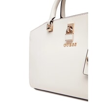 GUESS QUEENSLAND Sac &agrave; main avec bandouli&egrave;re blanc cass&eacute;/taupe - Sacs pour Femme - 4