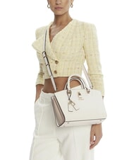 GUESS QUEENSLAND Sac &agrave; main avec bandouli&egrave;re blanc cass&eacute;/taupe - Sacs pour Femme - 5