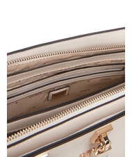 GUESS QUEENSLAND Sac &agrave; main avec bandouli&egrave;re blanc cass&eacute;/taupe - Sacs pour Femme - 6