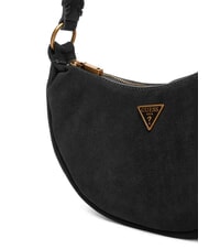 GUESS AMITA Sac bandouli&egrave;re en cuir NOIR - Sacs pour Femme - 4