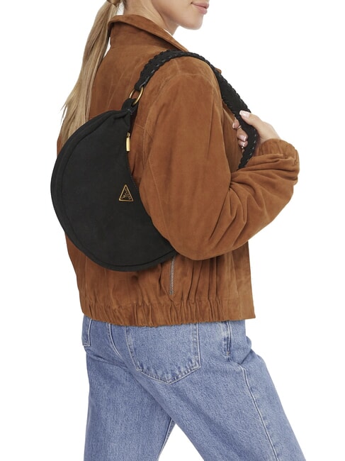 AMITA Sac bandouli&egrave;re en cuir NOIR - Sacs pour Femme