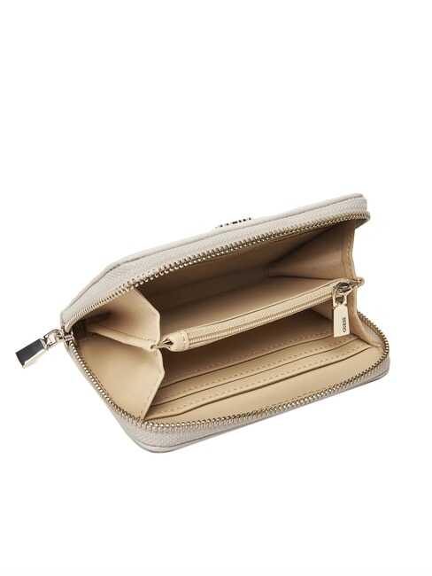 LAUREL 2 portefeuille zipp&eacute; de taille moyenne ivoire - Portefeuilles Femme