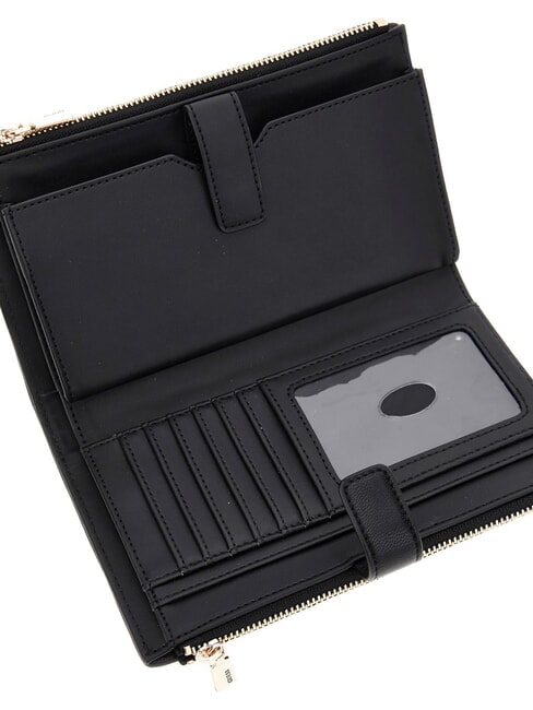 VALLA grand portefeuille matelass&eacute; NOIR - Portefeuilles Femme