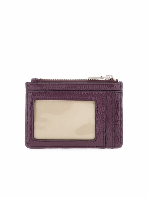 IDRA Porte-cartes plat avec fermeture &eacute;clair vin - Portefeuilles Femme