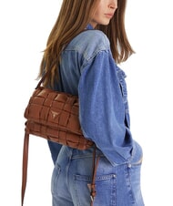 GUESS MARION Sac bandoulière tissé avec bandoulière COGNAC - Sacs pour Femme - 5