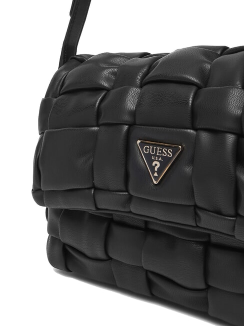 MARION Sac bandoulière tissé avec bandoulière NOIR - Sacs pour Femme