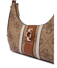 GUESS ERENIA Sac bandouli&egrave;re avec logo 4G int&eacute;gral LOGO DE LAIT - Sacs pour Femme - 3