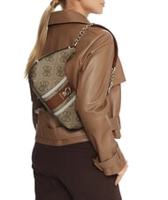 GUESS ERENIA Sac bandouli&egrave;re avec logo 4G int&eacute;gral LOGO DE LAIT - Sacs pour Femme - 5