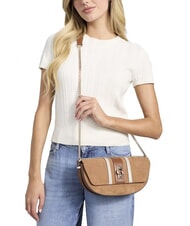 GUESS ERENIA sac bandoulière en daim COGNAC MULTI - Sacs pour Femme - 4