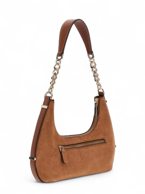 ERENIA sac bandoulière en daim COGNAC MULTI - Sacs pour Femme