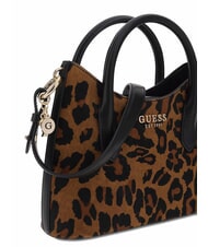 GUESS DOMITILLA Sac &agrave; main en cuir St. Animalier l&eacute;opard - Sacs pour Femme - 3