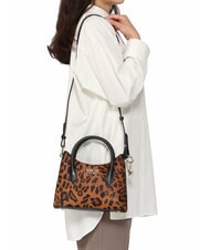 GUESS DOMITILLA Sac &agrave; main en cuir St. Animalier l&eacute;opard - Sacs pour Femme - 4
