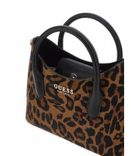 GUESS DOMITILLA Sac &agrave; main en cuir St. Animalier l&eacute;opard - Sacs pour Femme - 5