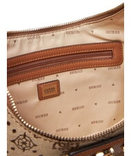 GUESS NEDA Sac &agrave; bandouli&egrave;re hobo en tissu jacquard LOGO DE LAIT - Sacs pour Femme - 5