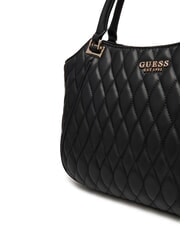 GUESS VALLA Sac &agrave; main matelass&eacute; avec bandouli&egrave;re NOIR - Sacs pour Femme - 3