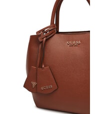 GUESS AMORETTE Sac &agrave; main avec bandouli&egrave;re COGNAC - Sacs pour Femme - 3
