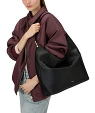 FURLA LARA sac bandouli&egrave;re en cuir Noir - Sacs pour Femme - 6