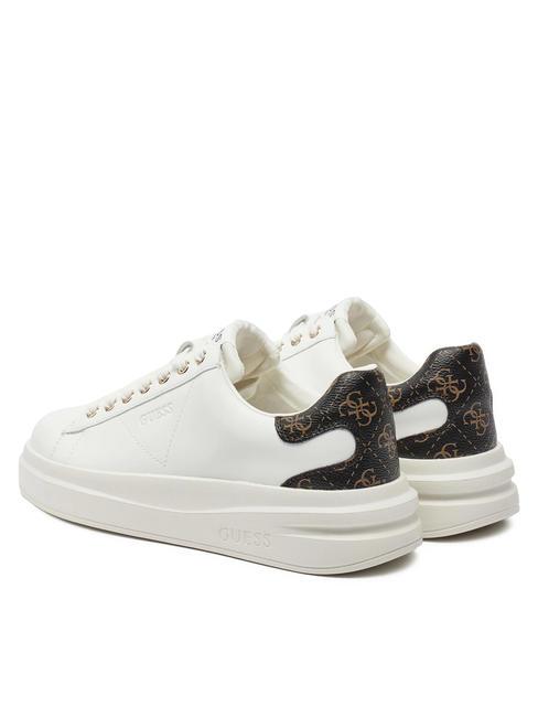 ELBINA  Baskets blanc marron - Chaussures Femme