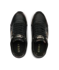 GUESS MOXEA Baskets Femme NOIR MARRON - Chaussures Femme - 5