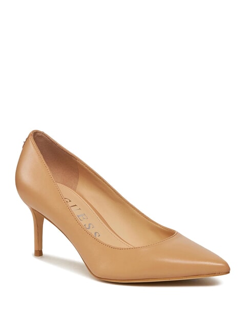 BRAVO4 D&eacute;collet&eacute; en cuir sable - Chaussures Femme