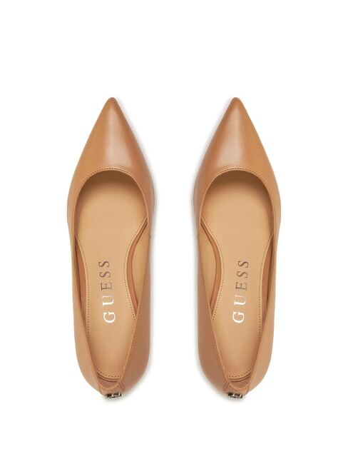 BRAVO4 D&eacute;collet&eacute; en cuir sable - Chaussures Femme