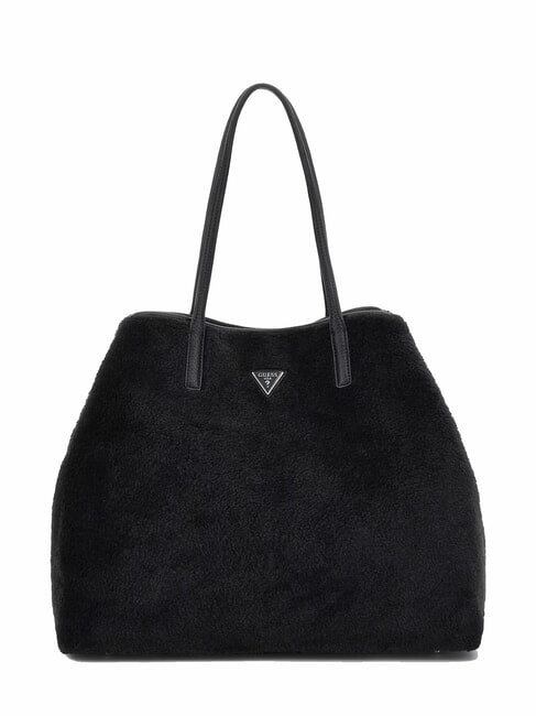 VICTORIA Sac cabas Teddy avec pochette NOIR - Sacs pour Femme