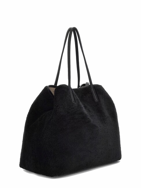 VICTORIA Sac cabas Teddy avec pochette NOIR - Sacs pour Femme
