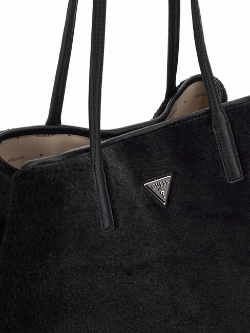 VICTORIA Sac cabas Teddy avec pochette NOIR - Sacs pour Femme