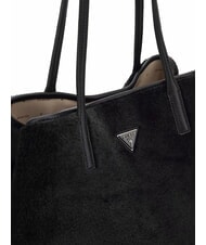 GUESS VICTORIA Sac cabas Teddy avec pochette NOIR - Sacs pour Femme - 4