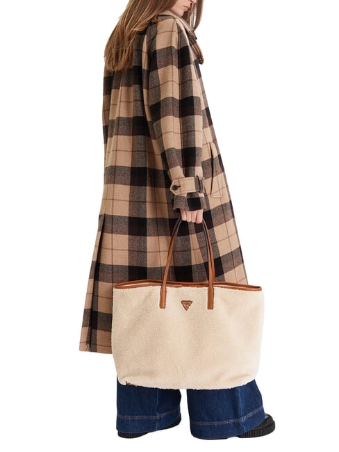 VICTORIA Sac cabas Teddy avec pochette naturel / cognac - Sacs pour Femme