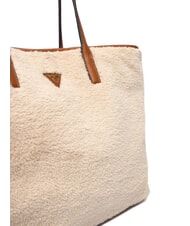 GUESS VICTORIA Sac cabas Teddy avec pochette naturel / cognac - Sacs pour Femme - 8