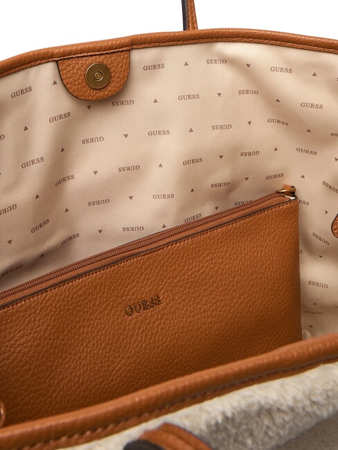 VICTORIA Sac cabas Teddy avec pochette naturel / cognac - Sacs pour Femme