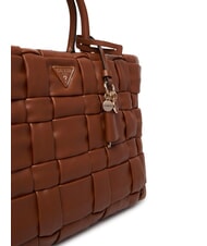 GUESS MARION Sac &agrave; main tress&eacute; avec bandouli&egrave;re COGNAC - Sacs pour Femme - 3