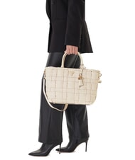 GUESS MARION Sac &agrave; main tress&eacute; avec bandouli&egrave;re bien - Sacs pour Femme - 5