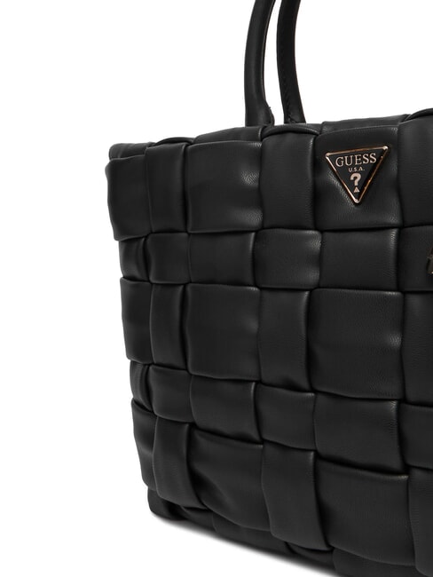 MARION Sac &agrave; main tress&eacute; avec bandouli&egrave;re NOIR - Sacs pour Femme