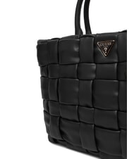 GUESS MARION Sac &agrave; main tress&eacute; avec bandouli&egrave;re NOIR - Sacs pour Femme - 3